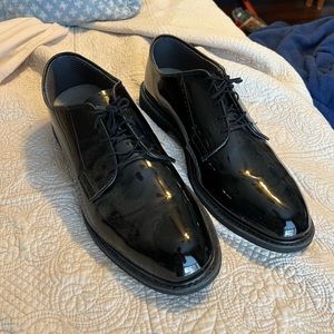 Bates Sz 15 Patent Leather dress uniform tuxedo shoes black